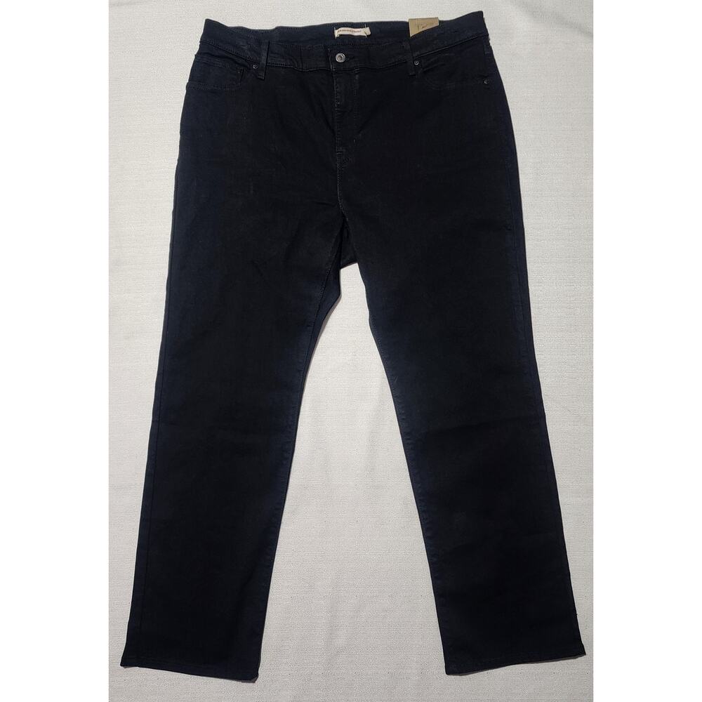 Levi's 724 high rise slim straight jeans size 38''x41'' women's black